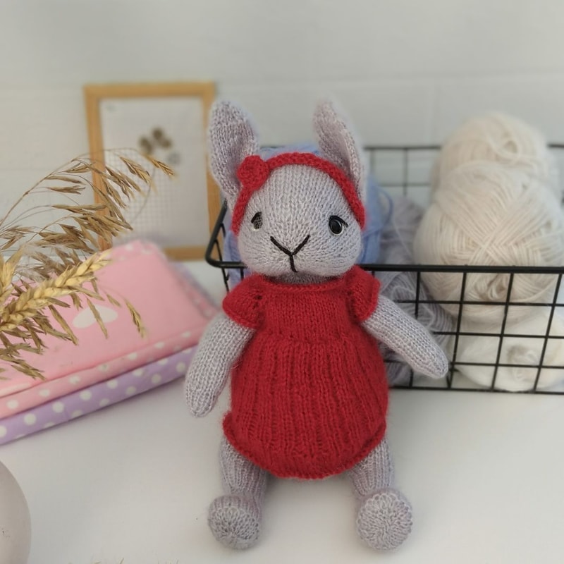 Bunny knitting pattern-Tia The Little Bunny. Knitted Animal | Inspire ...