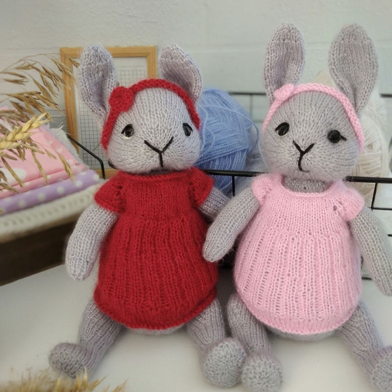 Bunny knitting pattern-Tia The Little Bunny. Knitted Animal | Inspire ...