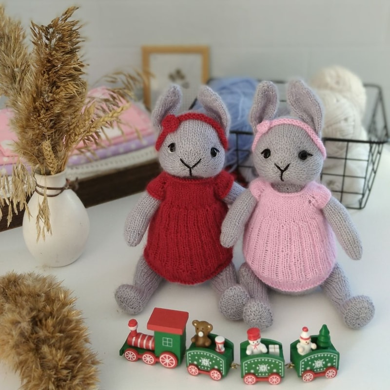 Bunny knitting pattern-Tia The Little Bunny. Knitted Animal | Inspire ...