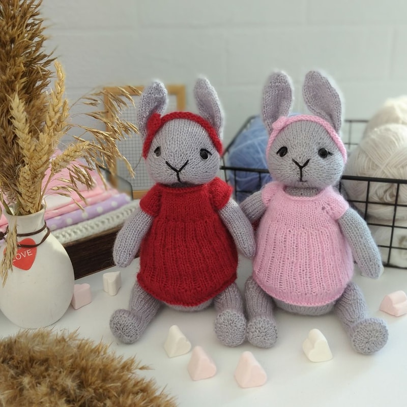 Bunny knitting pattern-Tia The Little Bunny. Knitted Animal | Inspire ...