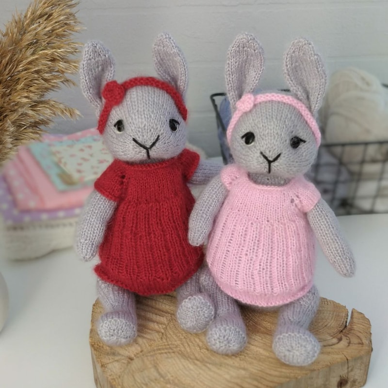 Bunny knitting pattern-Tia The Little Bunny. Knitted Animal | Inspire ...