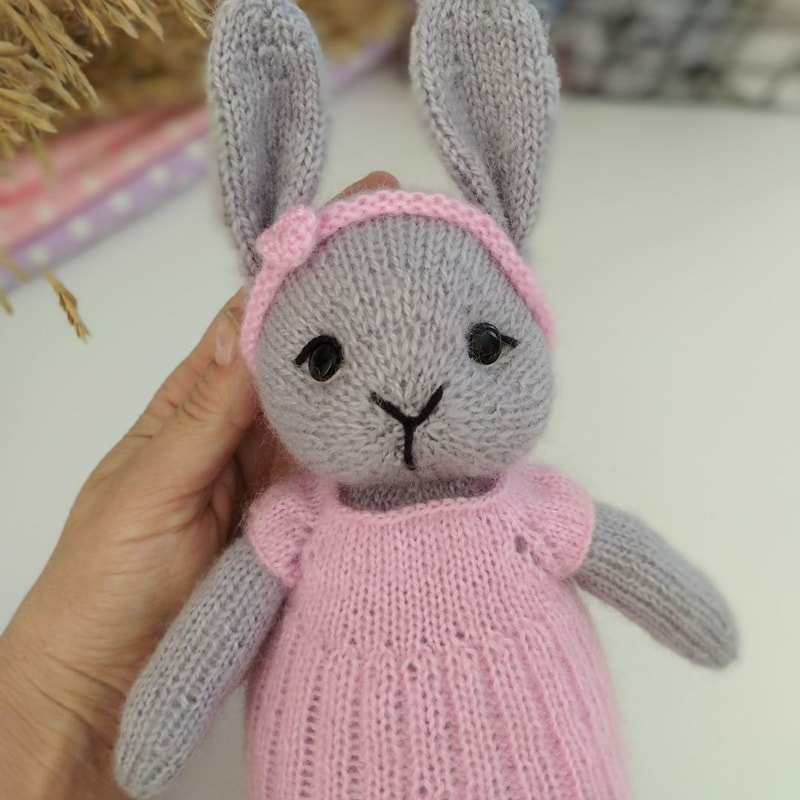 Bunny knitting pattern-Tia The Little Bunny. Knitted Animal | Inspire ...