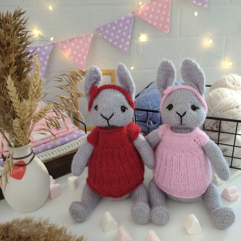 Bunny knitting pattern-Tia The Little Bunny. Knitted Animal | Inspire ...