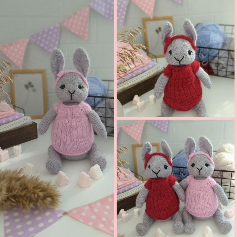 Bunny knitting pattern-Tia The Little Bunny. Knitted Animal | Inspire ...