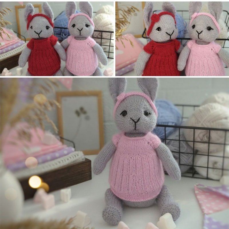 Bunny knitting pattern-Tia The Little Bunny. Knitted Animal | Inspire ...