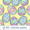 Easter Egg Yellow Seamless Pattern