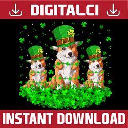 leprechaun hat shamrock cardigan welsh corgi st patricks day png sublimation designs