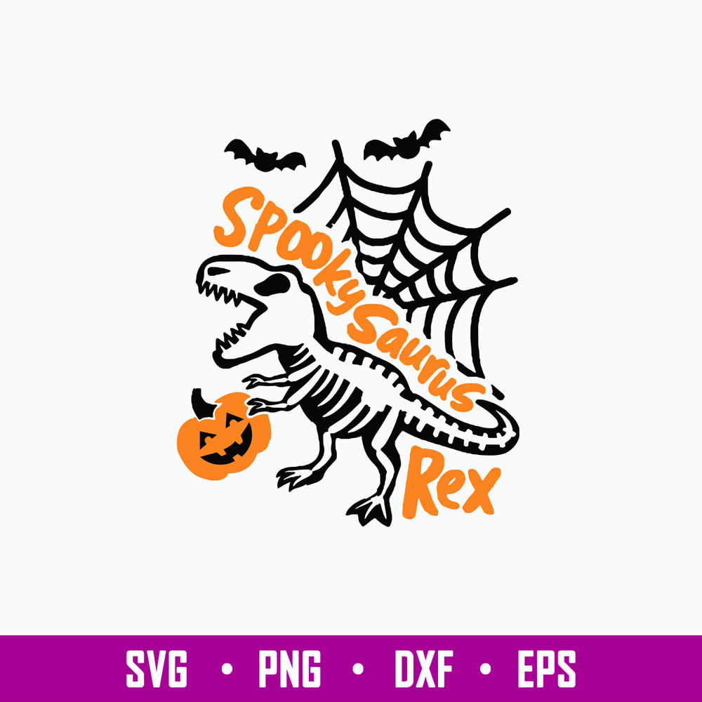 Spooky Dinosaurus Svg, Dinosaurus Halloween Svg, Png Dxf Eps File.jpg