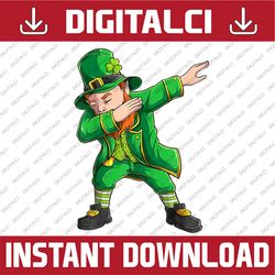 St Patricks Day, Funny Dabbing Leprechaun Irish Boys PNG Sublimation Designs