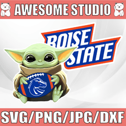 Baby Yoda with Boise State Broncos  Football PNG,  Baby Yoda png, NCAA png, Sublimation ready, png files for sublimation