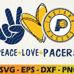 peace love indiana pacers svg, basketball team svg, cleveland cavaliers svg, n b a teams svg, instant download,