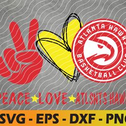 peace love atlanta hawks svg, basketball team svg, cleveland cavaliers svg, n b a teams svg, instant download,