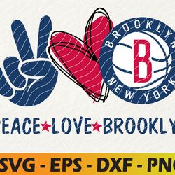peace love brooklyn nets svg, basketball team svg, cleveland cavaliers svg, n b a teams svg, instant download,