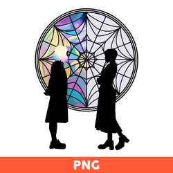 Enid and Wednesday, Split Window, Wednesday Addams Png, Addams Family Pngg, Nevermore Academy Png - Download File