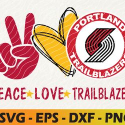 peace love portland trail blazers svg, basketball team svg, cleveland cavaliers svg, n b a teams svg, instant download,