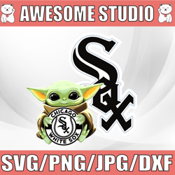 Baby Yoda with Chicago White Sox  Baseball PNG,  Baby Yoda MLB png, MLB png, Sublimation ready, png files for sublimatio