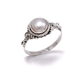 Freshwater Pearl 925 Solid Silver Rings For Women, Pearl Handmade Unique Ring Jewelry For Anniversary Gift SU1R1230