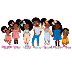 peekaboo girl with puff afro ponytails svg, african american kids svg