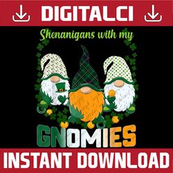St Patrick's Day shenanigans Gnomies Gnome Shamrock Irish PNG Sublimation Designs