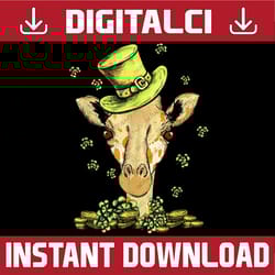 giraffe leprechaun shamrock funny st. patricks day 2022 png sublimation designs