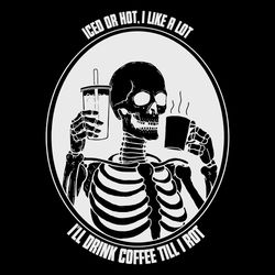 Iced Or Hot, I Like It A Lot Ill Drink Coffee Till I Rot SVG, Drink