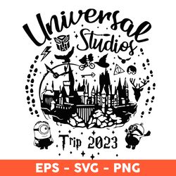 Universal Studios Trip 2023, Trip 2023 Svg, Family Vacation Png, Cartoon Character Png, Svg, Eps - Download File
