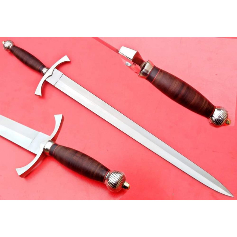 engraved knight sword