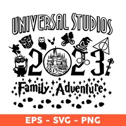 universal studios 2023 family adventure png, family adventure 2023 png, cartoon character png, vacay mode png, png downl