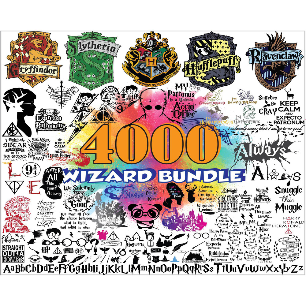 4000 Harry Potter Svg School Movie, Svg Files, Svg for Cricut, Svg for Shirts, Png, Instant Download, pdf Files for Cricut, png.jpg
