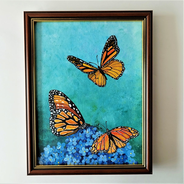Insect-acrylic-painting-monarch-butterflies-art-in-a-frame.jpg