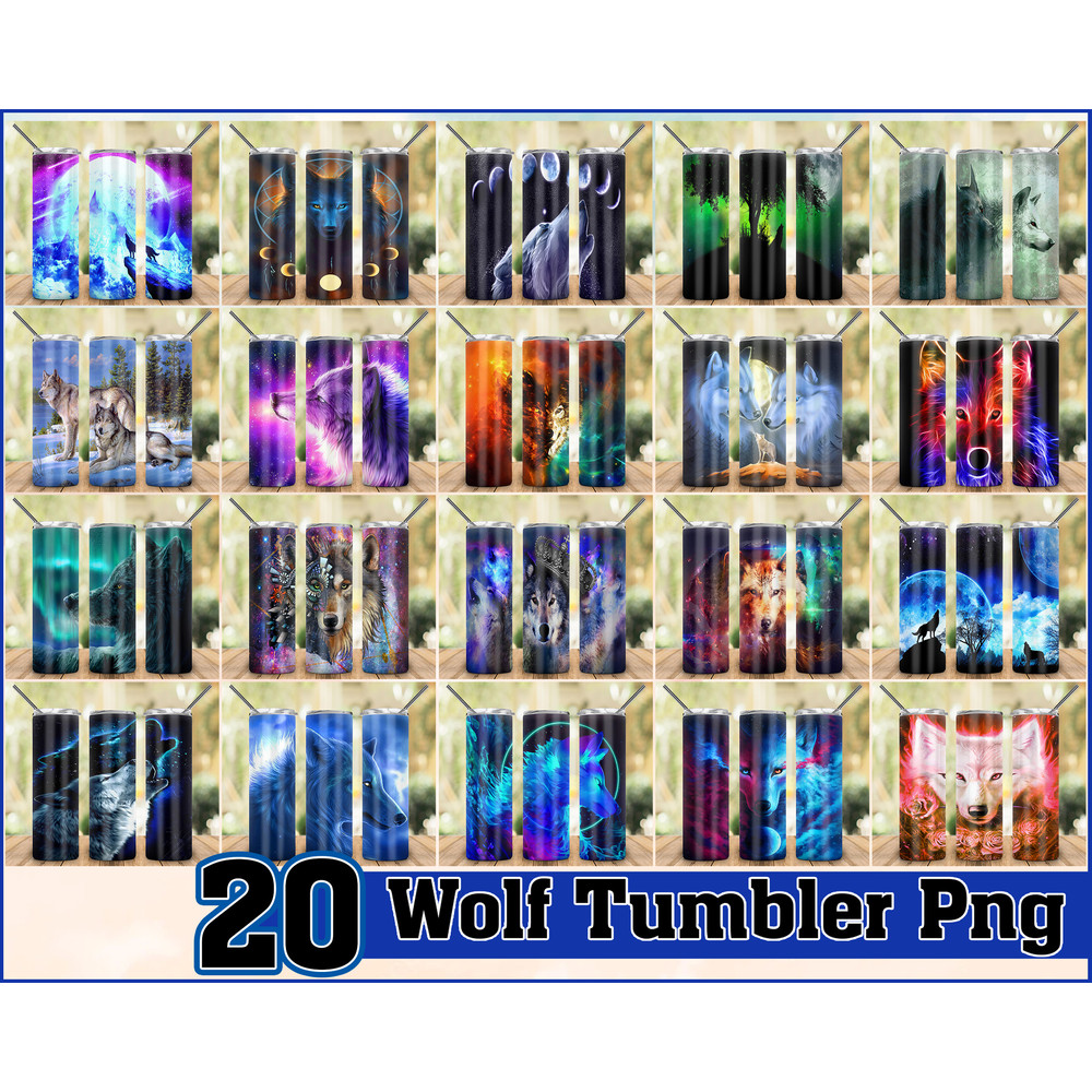 Wolf Tumbler, Wolf PNG, Tumbler design,Digital download.jpg