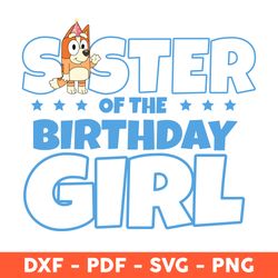 sister of the birthday girl svg, sister bluey svg, happy birthday svg, bluey party svg - download file