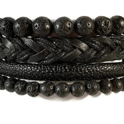 Black Lava Stone Bracelet. Friendship woven. Bracelet macrame string bracelet. Leather Bracelet. Paracord Cord Bracelet.
