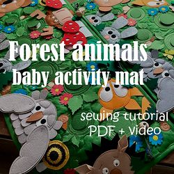 Forest animals Baby activity mat. PDF tutorial