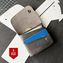 origami leather card wallet PATTERN PDF