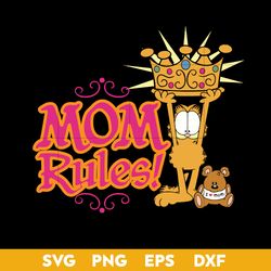 Mom Rules Svg, I Love Mom Svg, Mother's Day Svg, Png Dxf Eps Digital File