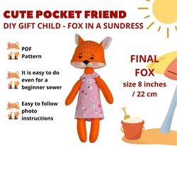 Patterns for sewing a Fox doll and sundress  / Easy to follow photo instructions