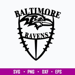 Baltimore Ravens Back and White Svg, Ravens Svg, Nfl Svg, Png Dxf Eps Digital File