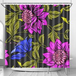 Shower Curtain With flower pattern