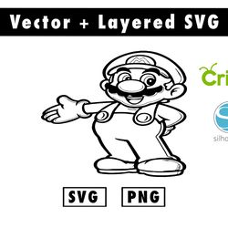 super mario svg, png files for cricut machine , anime svg , manga svg , sasuke svg