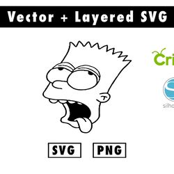 the simpsons  svg, png files for cricut machine , anime svg , manga svg , sasuke svg