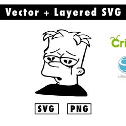 the simpsons svg, png files for cricut machine , anime svg , manga svg , sasuke svg