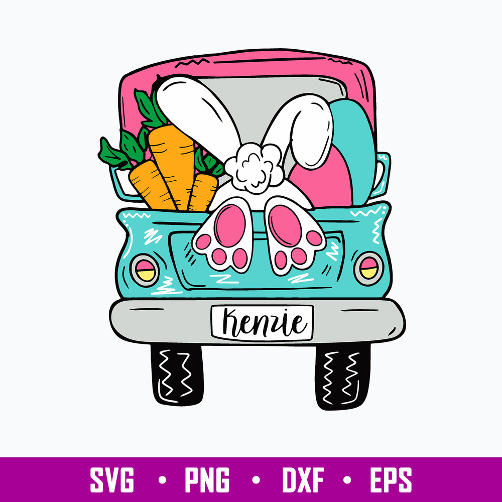 Bunny Truck Svg, Bunny Svg, Png Dxf Eps File.jpg