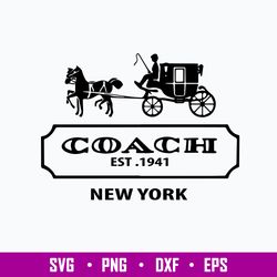 coach est 1941 new yourk svg, coach buggy svg, png dxf eps file