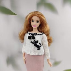 Barbie curvy clothes cat sweater