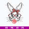Cute Bunny Rabbit With Bandana Glasses Bubblegum Svg, Rabbit Svg, Png Dxf Eps File.jpg