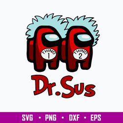 dr suess imposter thing 1 thing 2 svg, among us svg, dr suess svg, png dxf eps file
