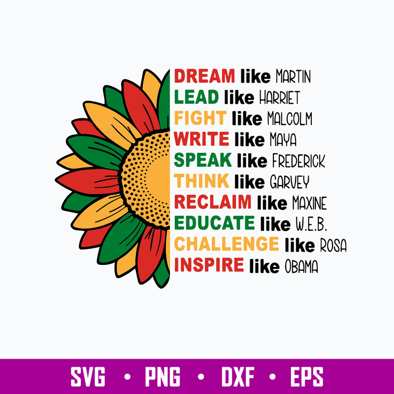 Dream Like Martin Svg, Juneteenth Svg, Black History Month Svg, Png Dxf Eps File.jpg