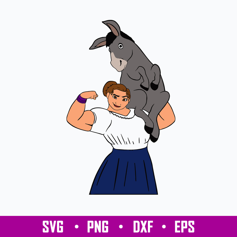 Encanto Luisa and Donkey Svg, Encanto Characters Svg, Disney Svg, Png Dxf Eps File.jpg