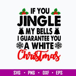 If You Jingle My Bells I Guarantee You A White Christmas Svg, Png Dxf Eps File